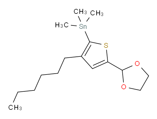 (5-(1,3-dioxolan-2-yl)-3-hexylthiophen-2-yl)trimethylstannane