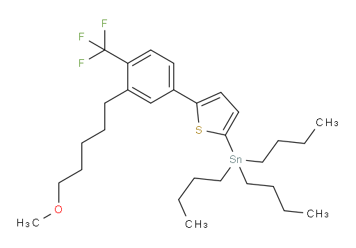 tributyl(5-(3-(5-methoxypentyl)-4-(trifluoromethyl)phenyl)thiophen-2-yl)stannane