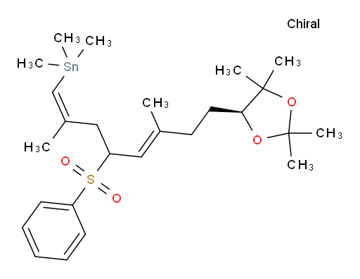 ((1Z,5E)-2,6-dimethyl-4-(phenylsulfonyl)-8-((S)-2,2,5,5-tetramethyl-1,3-dioxolan-4-yl)octa-1,5-dien-1-yl)trimethylstannane