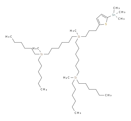 ((methyl(3-(5-(trimethylstannyl)thiophen-2-yl)propyl)silanediyl)bis(hexane-6,1-diyl))bis(dihexyl(methyl)silane)