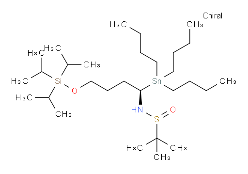 (R)-2-methyl-N-((R)-1-(tributylstannyl)-4-((triisopropylsilyl)oxy)butyl)propane-2-sulfinamide