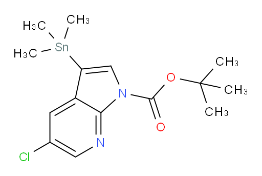 tert-butyl 5-chloro-3-(trimethylstannyl)-1H-pyrrolo[2,3-b]pyridine-1-carboxylate