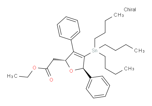 ethyl 2-((2R,5R)-3,5-diphenyl-4-(tributylstannyl)-2,5-dihydrofuran-2-yl)acetate