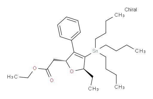 ethyl 2-((2R,5R)-5-ethyl-3-phenyl-4-(tributylstannyl)-2,5-dihydrofuran-2-yl)acetate