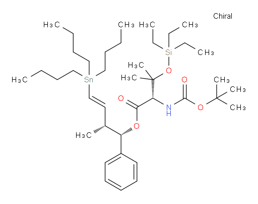 (S)-(1S,2R,E)-2-methyl-1-phenyl-4-(tributylstannyl)but-3-en-1-yl 2-((tert-butoxycarbonyl)amino)-3-methyl-3-((triethylsilyl)oxy)butanoate
