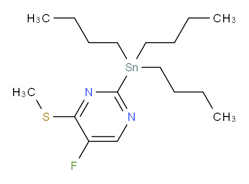 5-fluoro-4-(methylthio)-2-(tributylstannyl)pyrimidine