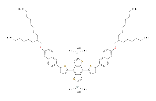 (4,8-bis(5-(6-((2-hexyldecyl)oxy)naphthalen-2-yl)thiophen-2-yl)benzo[1,2-b:4,5-b']dithiophene-2,6-diyl)bis(trimethylstannane)