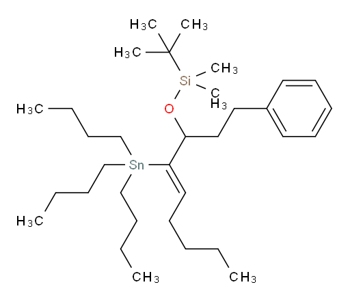 (Z)-tert-butyldimethyl((1-phenyl-4-(tributylstannyl)non-4-en-3-yl)oxy)silane