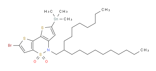 2-bromo-5-(2-octyldodecyl)-7-(trimethylstannyl)-5H-dithieno[3,2-c:2',3'-e][1,2]thiazine 4,4-dioxide