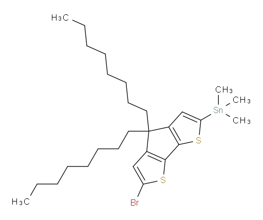 (6-bromo-4,4-dioctyl-4H-cyclopenta[1,2-b:5,4-b']dithiophen-2-yl)trimethylstannane