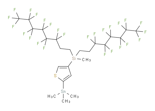 methylbis(3,3,4,4,5,5,6,6,7,7,8,8,8-tridecafluorooctyl)(5-(trimethylstannyl)thiophen-3-yl)silane