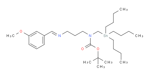 (E)-tert-butyl (3-((3-methoxybenzylidene)amino)propyl)((tributylstannyl)methyl)carbamate