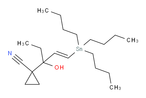 (E)-1-(3-hydroxy-1-(tributylstannyl)pent-1-en-3-yl)cyclopropanecarbonitrile