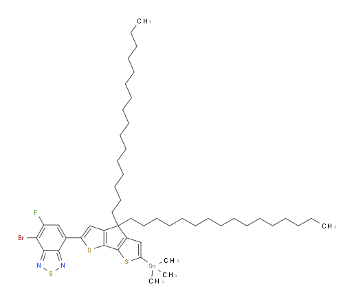 4-bromo-7-(4,4-dihexadecyl-6-(trimethylstannyl)-4H-cyclopenta[1,2-b:5,4-b']dithiophen-2-yl)-5-fluorobenzo[c][1,2,5]thiadiazole