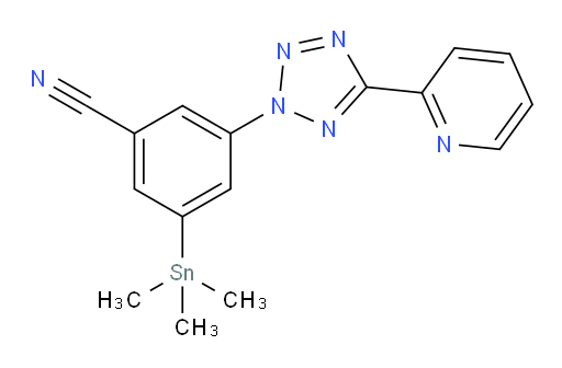 3-(5-(pyridin-2-yl)-2H-tetrazol-2-yl)-5-(trimethylstannyl)benzonitrile