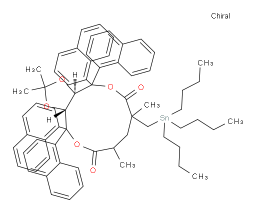 (3aR,12aR)-2,2,7,9-tetramethyl-4,4,12,12-tetra(naphthalen-1-yl)-7-((tributylstannyl)methyl)tetrahydro-3aH-[1,3]dioxolo[4,5-c][1,6]dioxacycloundecine-6,10(4H,7H)-dione