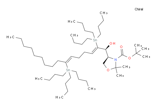 (S)-tert-butyl 4-((S,2Z,6Z)-1-hydroxy-2,7-bis(tributylstannyl)hexadeca-2,6-dien-1-yl)-2,2-dimethyloxazolidine-3-carboxylate