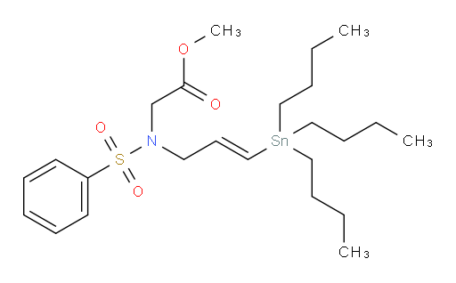 (E)-methyl 2-(N-(3-(tributylstannyl)allyl)phenylsulfonamido)acetate
