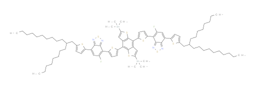 7,7'-(5,5'-(2,6-bis(trimethylstannyl)benzo[1,2-b:4,5-b']dithiophene-4,8-diyl)bis(thiophene-5,2-diyl))bis(6-fluoro-4-(5-(2-octyldodecyl)thiophen-2-yl)benzo[c][1,2,5]thiadiazole)