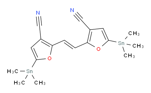 (E)-2,2'-(ethene-1,2-diyl)bis(5-(trimethylstannyl)furan-3-carbonitrile)