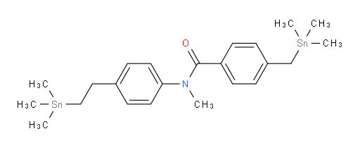 N-methyl-N-(4-(2-(trimethylstannyl)ethyl)phenyl)-4-((trimethylstannyl)methyl)benzamide