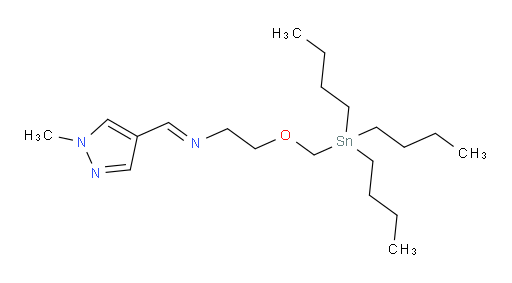 (E)-N-((1-methyl-1H-pyrazol-4-yl)methylene)-2-((tributylstannyl)methoxy)ethanamine