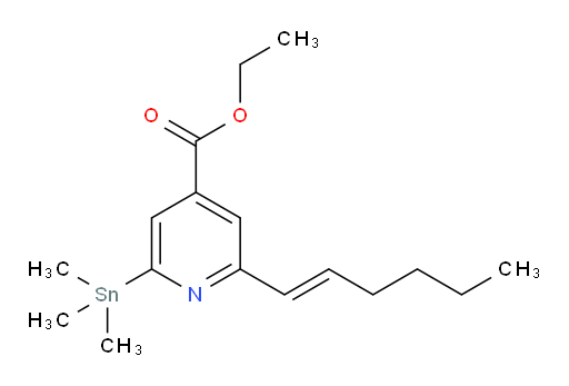 (E)-ethyl 2-(hex-1-en-1-yl)-6-(trimethylstannyl)isonicotinate