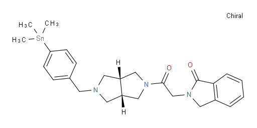 2-(2-oxo-2-((3aR,6aS)-5-(4-(trimethylstannyl)benzyl)hexahydropyrrolo[3,4-c]pyrrol-2(1H)-yl)ethyl)isoindolin-1-one