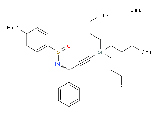 (S)-4-methyl-N-((S)-1-phenyl-3-(tributylstannyl)prop-2-yn-1-yl)benzenesulfinamide