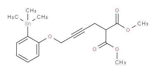 dimethyl 2-(4-(2-(trimethylstannyl)phenoxy)but-2-yn-1-yl)malonate