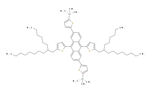 (5,5'-(9,10-双(5-(2-己基癸基)噻吩-2-基)蒽-2,6-二基)双(噻吩-5,2-二基))双(三甲基锡烷)