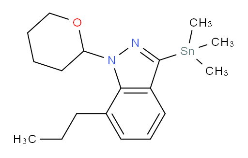 7-propyl-1-(tetrahydro-2H-pyran-2-yl)-3-(trimethylstannyl)-1H-indazole