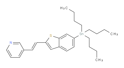 (E)-3-(2-(6-(tributylstannyl)benzo[b]thiophen-2-yl)vinyl)pyridine