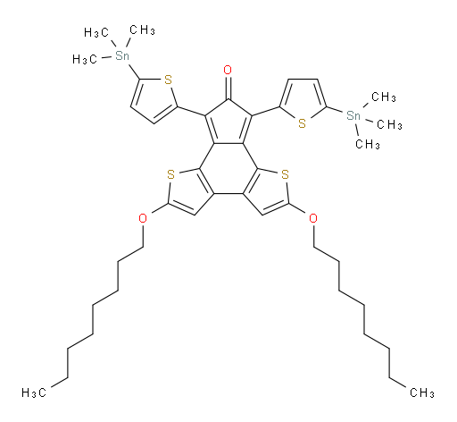 2,5-bis(octyloxy)-7,9-bis(5-(trimethylstannyl)thiophen-2-yl)-8H-indeno[4,5-b:7,6-b']dithiophen-8-one