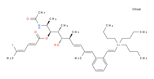 (2E,4Z)-(2S,3R,4R,5S,6S,7E,9E)-2-acetamido-5-hydroxy-4,6,9-trimethyl-10-(2-((E)-2-(tributylstannyl)vinyl)phenyl)deca-7,9-dien-3-yl 5-iodohexa-2,4-dienoate