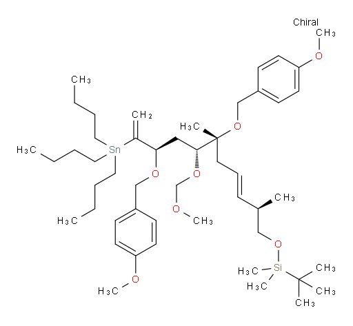 (5R,6R,10R,E)-6-((4-methoxybenzyl)oxy)-5-((R)-2-((4-methoxybenzyl)oxy)-3-(tributylstannyl)but-3-en-1-yl)-6,10,13,13,14,14-hexamethyl-2,4,12-trioxa-13-silapentadec-8-ene