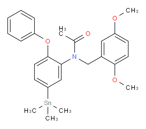 N-(2,5-dimethoxybenzyl)-N-(2-phenoxy-5-(trimethylstannyl)phenyl)acetamide