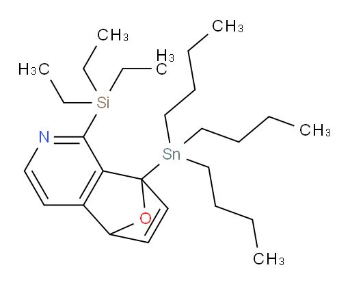 8-(tributylstannyl)-1-(triethylsilyl)-5,8-dihydro-5,8-epoxyisoquinoline