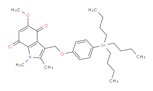 5-methoxy-1,2-dimethyl-3-((4-(tributylstannyl)phenoxy)methyl)-1H-indole-4,7-dione