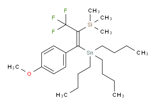 (Z)-trimethyl(3,3,3-trifluoro-1-(4-methoxyphenyl)-1-(tributylstannyl)prop-1-en-2-yl)silane