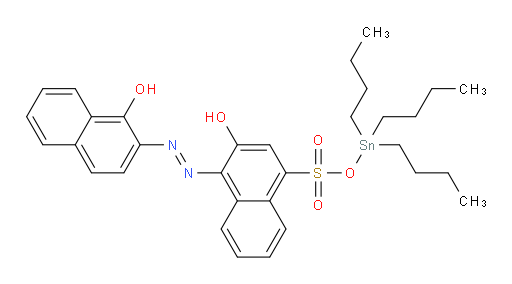 (E)-tributylstannyl 3-hydroxy-4-((1-hydroxynaphthalen-2-yl)diazenyl)naphthalene-1-sulfonate