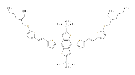 (4,8-bis(5-((E)-2-(5-((2-ethylhexyl)thio)thiophen-2-yl)vinyl)thiophen-2-yl)benzo[1,2-b:4,5-b']dithiophene-2,6-diyl)bis(trimethylstannane)