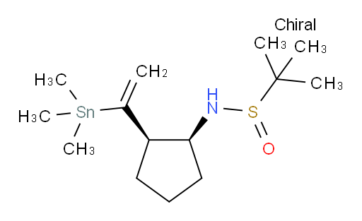 (S)-2-methyl-N-((1S,2R)-2-(1-(trimethylstannyl)vinyl)cyclopentyl)propane-2-sulfinamide