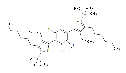 4,7-bis(3-ethyl-4-hexyl-5-(trimethylstannyl)thiophen-2-yl)-5-fluorobenzo[c][1,2,5]thiadiazole