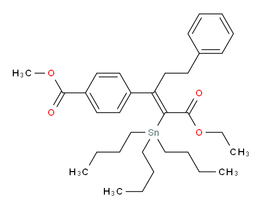 (Z)-methyl 4-(1-ethoxy-1-oxo-5-phenyl-2-(tributylstannyl)pent-2-en-3-yl)benzoate