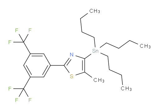 2-(3,5-bis(trifluoromethyl)phenyl)-5-methyl-4-(tributylstannyl)thiazole
