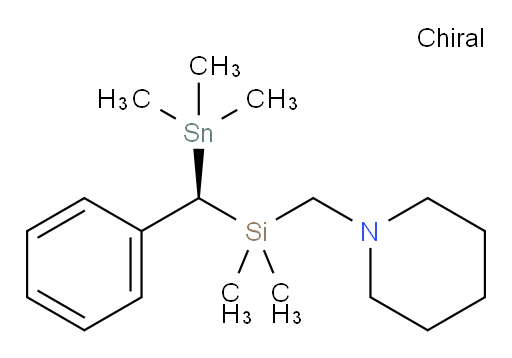 (R)-1-((dimethyl(phenyl(trimethylstannyl)methyl)silyl)methyl)piperidine