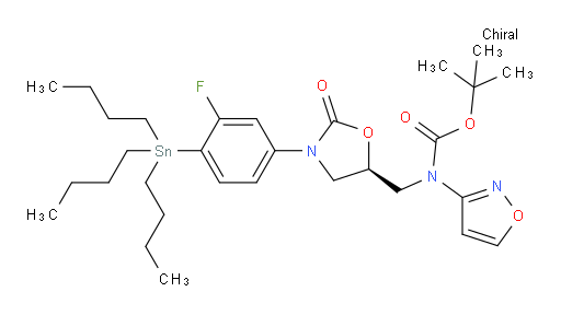 (R)-tert-butyl ((3-(3-fluoro-4-(tributylstannyl)phenyl)-2-oxooxazolidin-5-yl)methyl)(isoxazol-3-yl)carbamate
