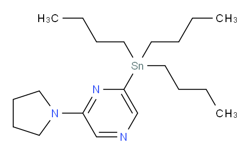2-(pyrrolidin-1-yl)-6-(tributylstannyl)pyrazine