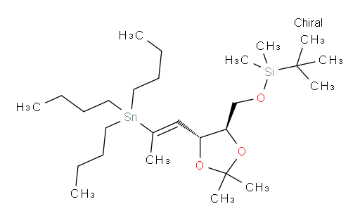 tert-butyl(((4R,5R)-2,2-dimethyl-5-((E)-2-(tributylstannyl)prop-1-en-1-yl)-1,3-dioxolan-4-yl)methoxy)dimethylsilane